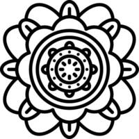 Mandala Line Icon vector