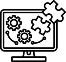 Integration Line Icon vector