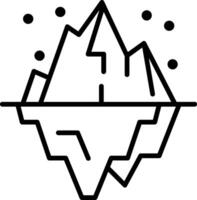 Iceberg Line Icon vector