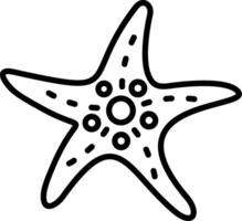 Starfish Line Icon vector