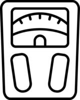Weighing Scale Line Icon vector