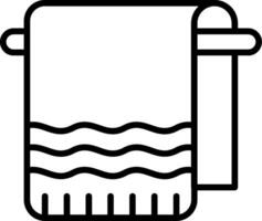 Towel Line Icon vector