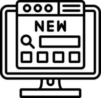 New Features Line Icon vector