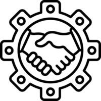 CRM Line Icon vector
