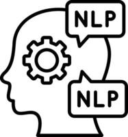 Nlp Line Icon vector