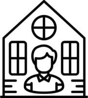 Retirement Home Line Icon vector