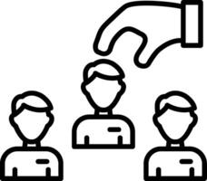 Recruitment Line Icon vector
