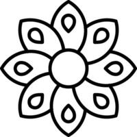 Dahlia Line Icon vector