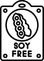 Soy Free Line Icon vector