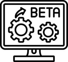 Beta Line Icon vector