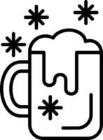 Cold Beer Line Icon vector