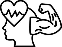 Mind Line Icon vector