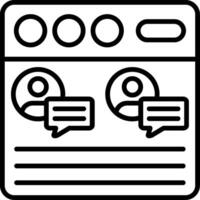 Multiple Chat Line Icon vector