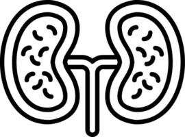 Kidney Line Icon vector