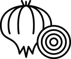 Onion Line Icon vector