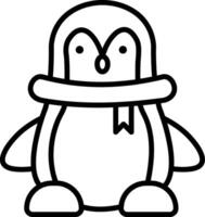 Penguin Line Icon vector