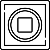 Stop Line Icon vector