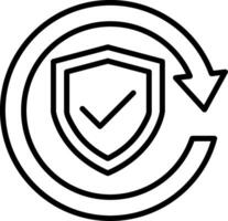 Shield Line Icon vector