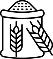 Wheat Line Icon vector