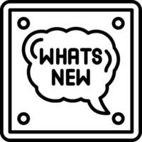 Whats New Line Icon vector