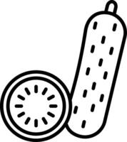 Cucumber Line Icon vector