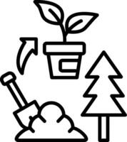 Gardening Line Icon vector