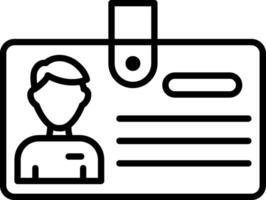 Id Card Line Icon vector