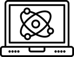 Laptop Line Icon vector