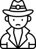 Mysterious Line Icon vector