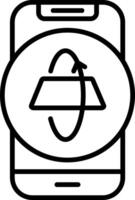 Tilt sensor Line Icon vector