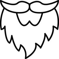 Beard Line Icon vector