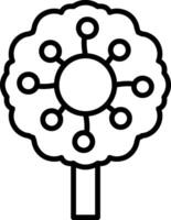 Dandelion Line Icon vector