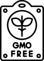 Gmo Free Line Icon vector