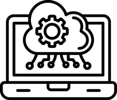 Edge Computing Line Icon vector