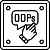 Oops Line Icon vector
