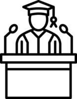 Speech Line Icon vector