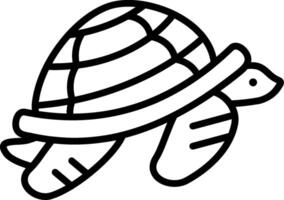 Turtle Line Icon vector