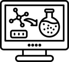 Virtual Lab Line Icon vector