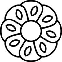 Alpine Forget Me Not Line Icon vector