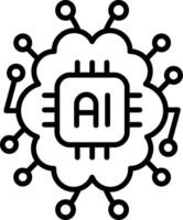 Brain Line Icon vector