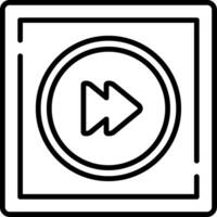 Fast Forward Line Icon vector