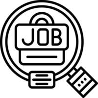 Job Hunting Line Icon vector