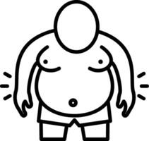 Overweight Line Icon vector