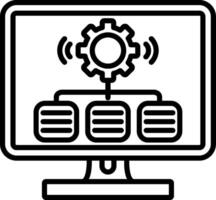 Integration Line Icon vector