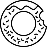Doughnut Line Icon vector