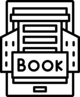 Electronic Ticket Line Icon vector