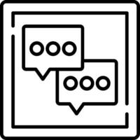 Message Line Icon vector