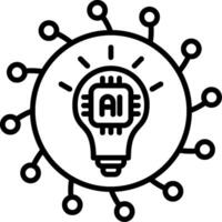 Mind Map Line Icon vector