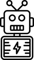 Robot Line Icon vector