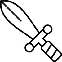 Sword Line Icon vector